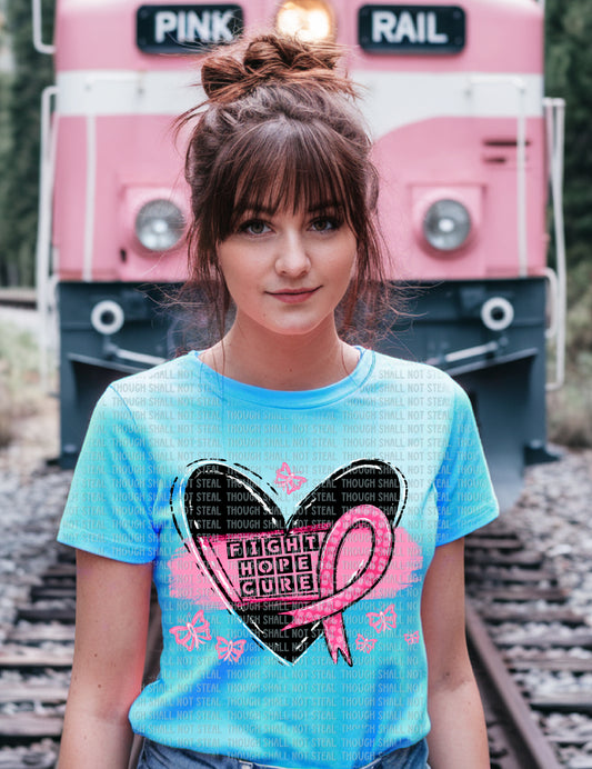 45-147 Fight Hope Cure tee