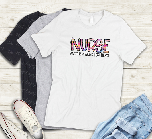 50-16 Nurse another word for hero tee