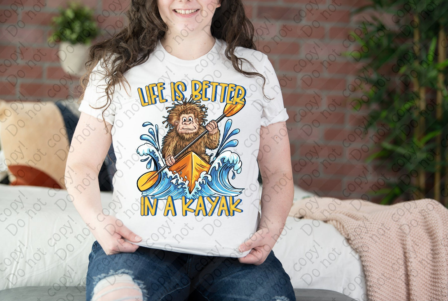 55-35 Life Is Better in a kayak Completed Tee