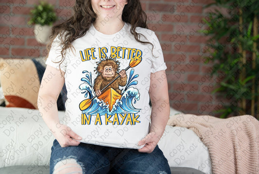 55-35 Life Is Better in a kayak Completed Tee