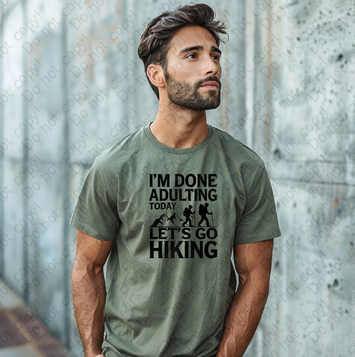 55-51 A Black - Done Adulting Let_s Go Hiking Completed Tee