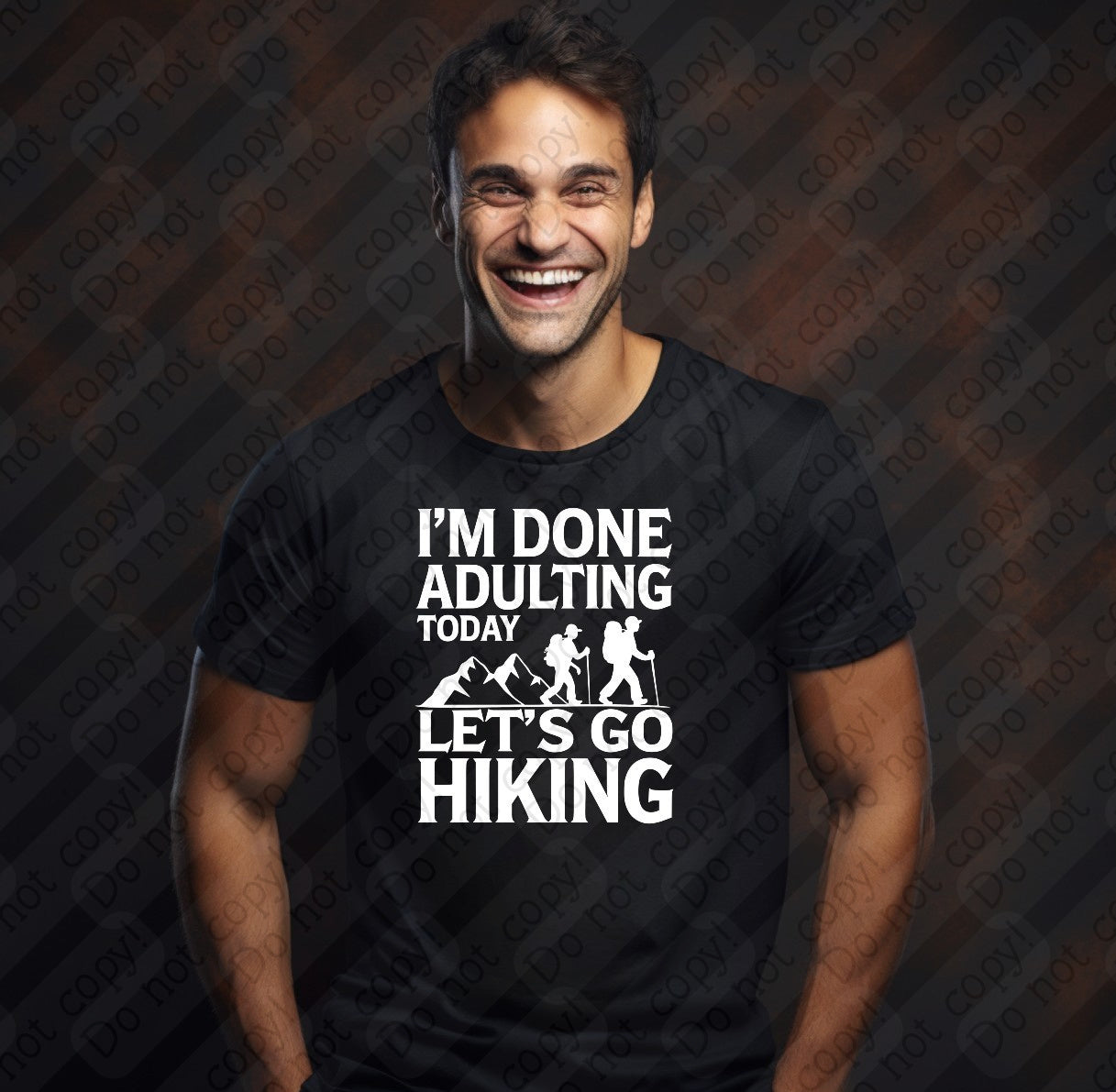 55-51 C White - Done Adulting Let_s Go Hiking Completed Tee