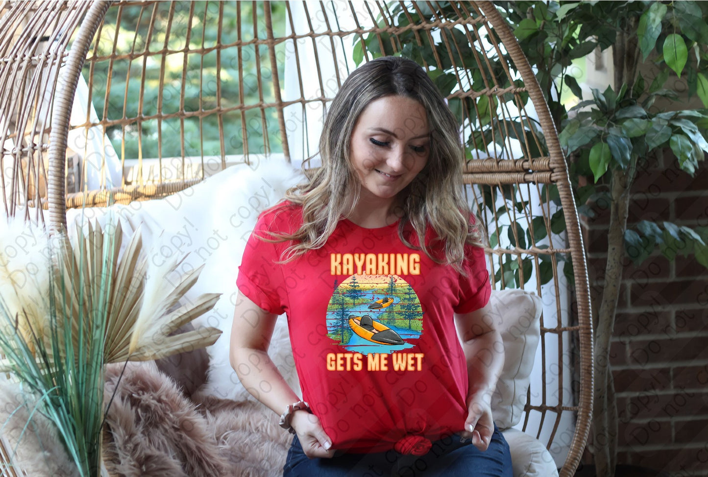 55-53 Kayaking Gets Me Wet Completed Tee