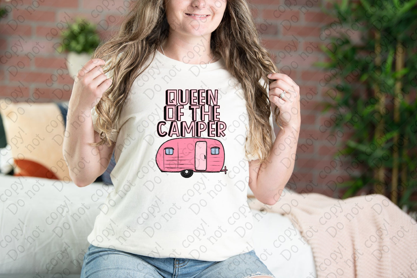 55-56 B Queen Of The Camper Completed Tee