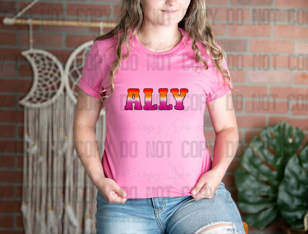 58-129 Lesbian Ally Completed Tee