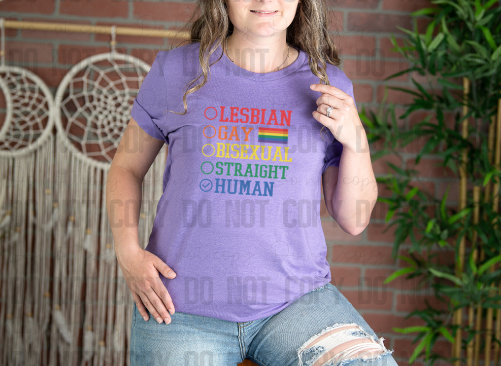 58-132 Lesbian Gay Bisexual Straight Human Completed Tee