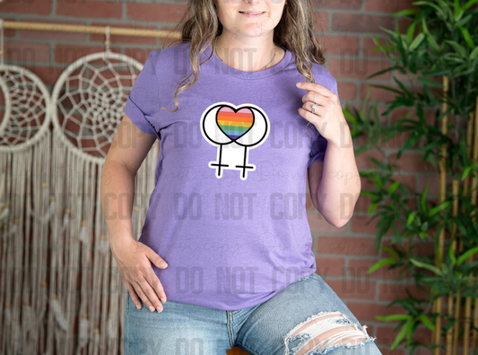 58-134 Lesbian Symbols Completed Tee