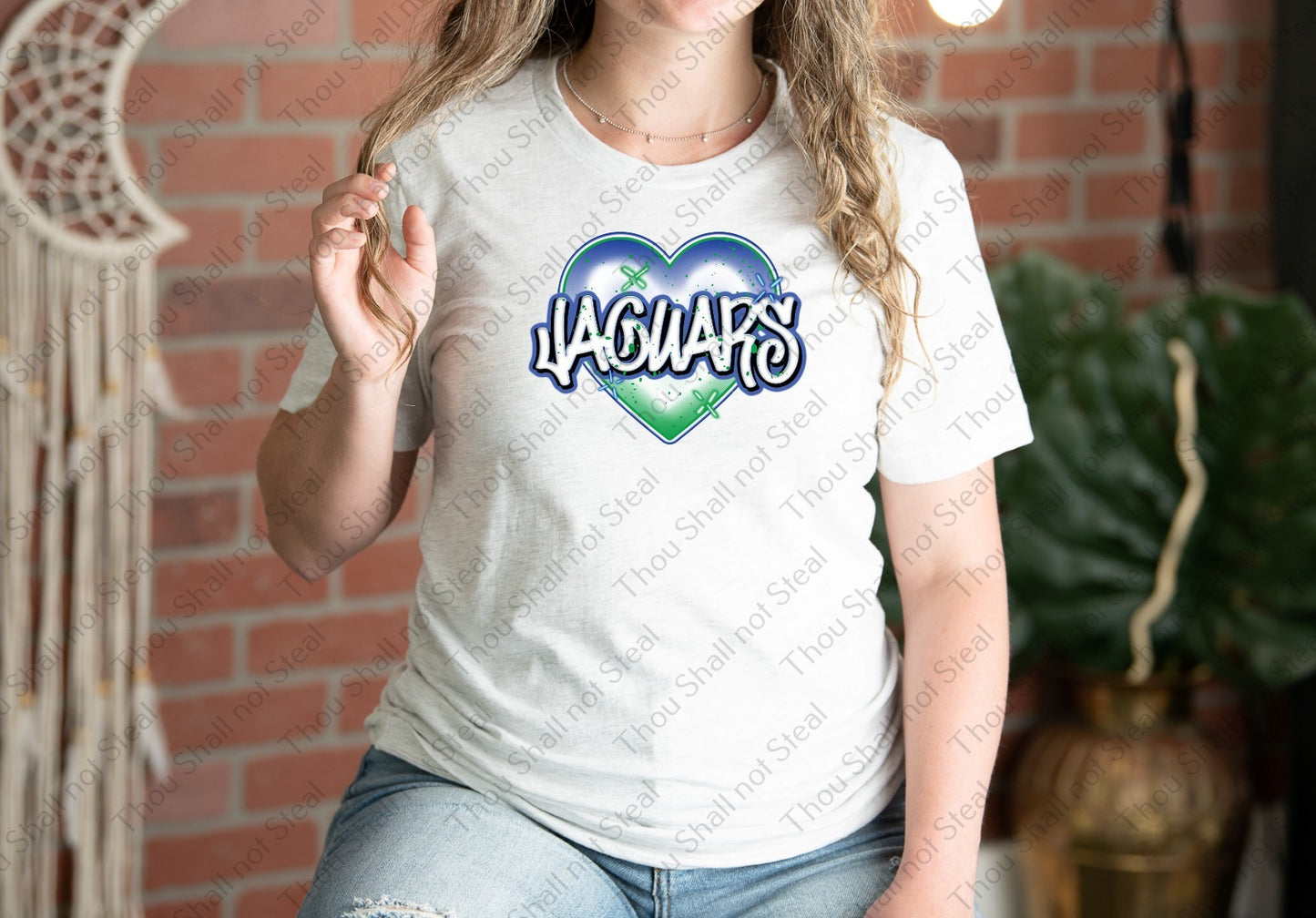 58-14 Graffiti Heart - Jaguars tee