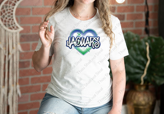 58-14 B Graffiti Heart - Jaguars tee