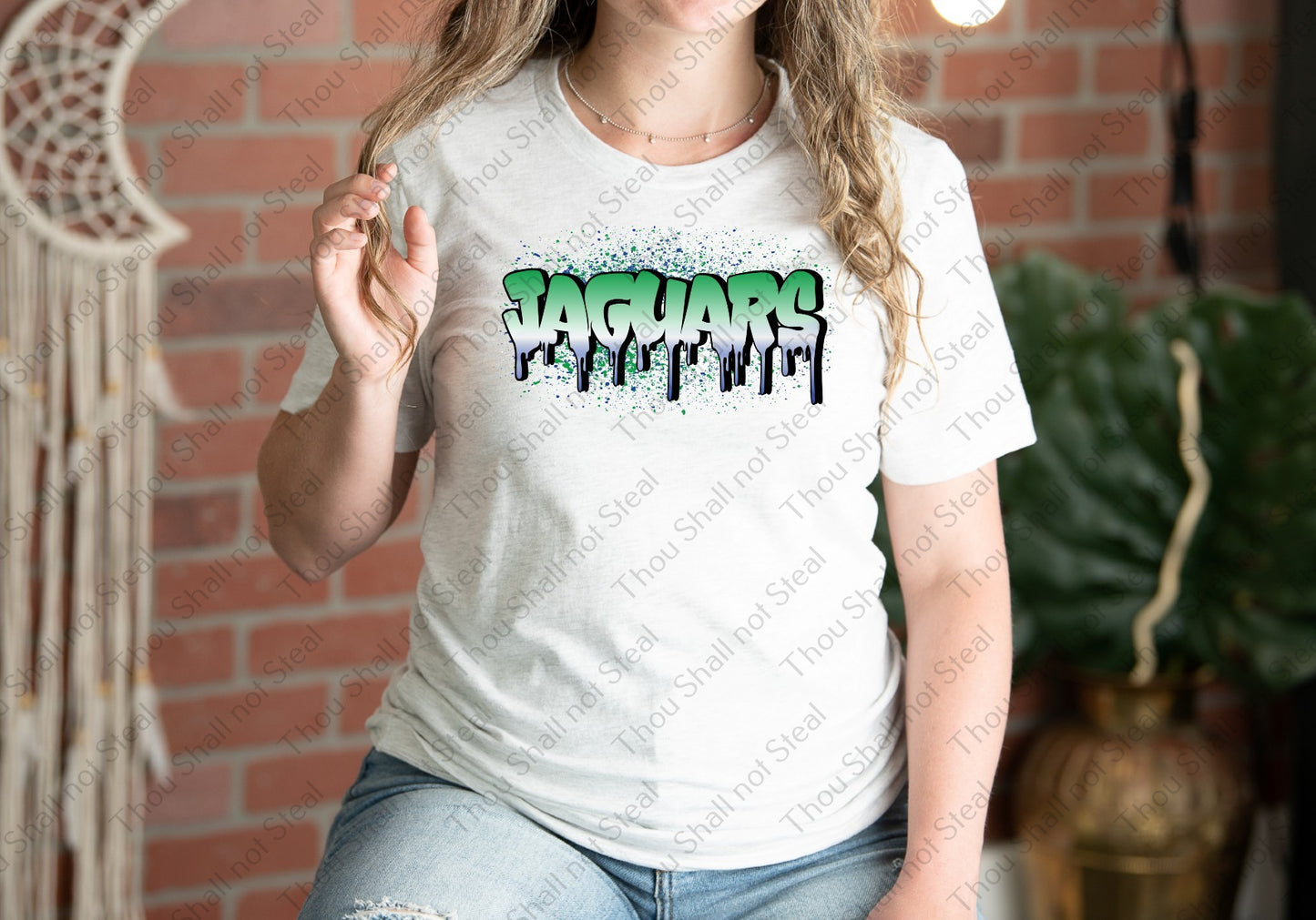 58-15 Jaguars - Gradient Drip tee
