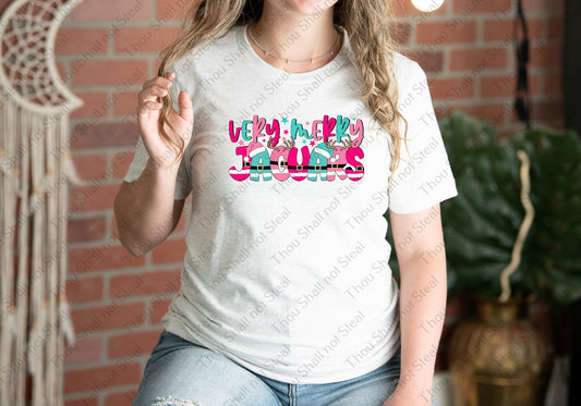 58-16 Very Merry Jaguars tee