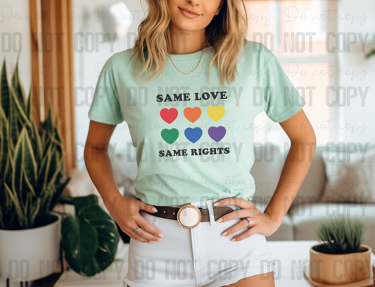 58-238 Same Love Same Rights Completed Tee