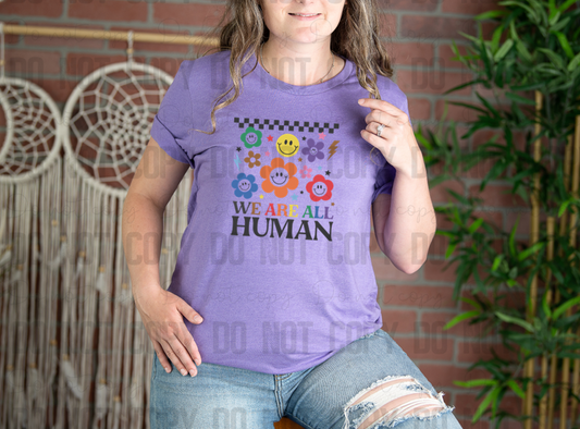 58-277 We Are All Human Completed Tee