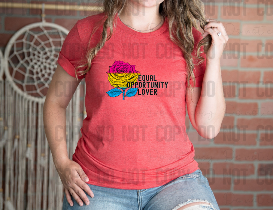 58-37 Equal Opportunity Lover Pansexual Completed Tee