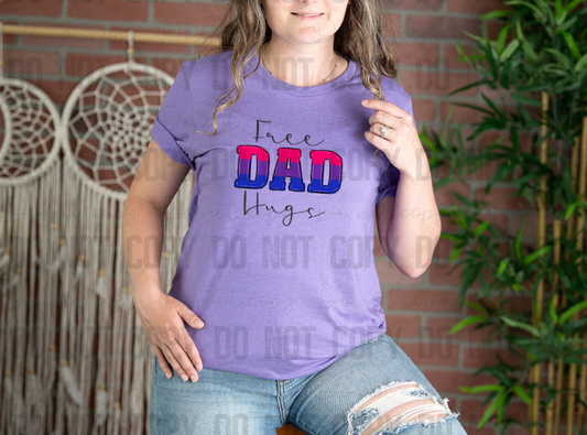 58-43 Free Dad Hugs Bisexual Completed Tee