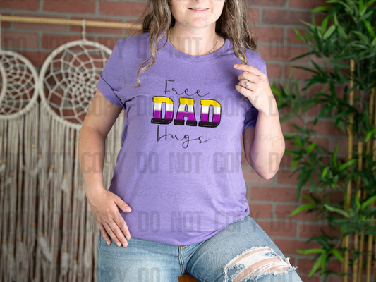 58-44 Free Dad Hugs Nonbinary Completed Tee