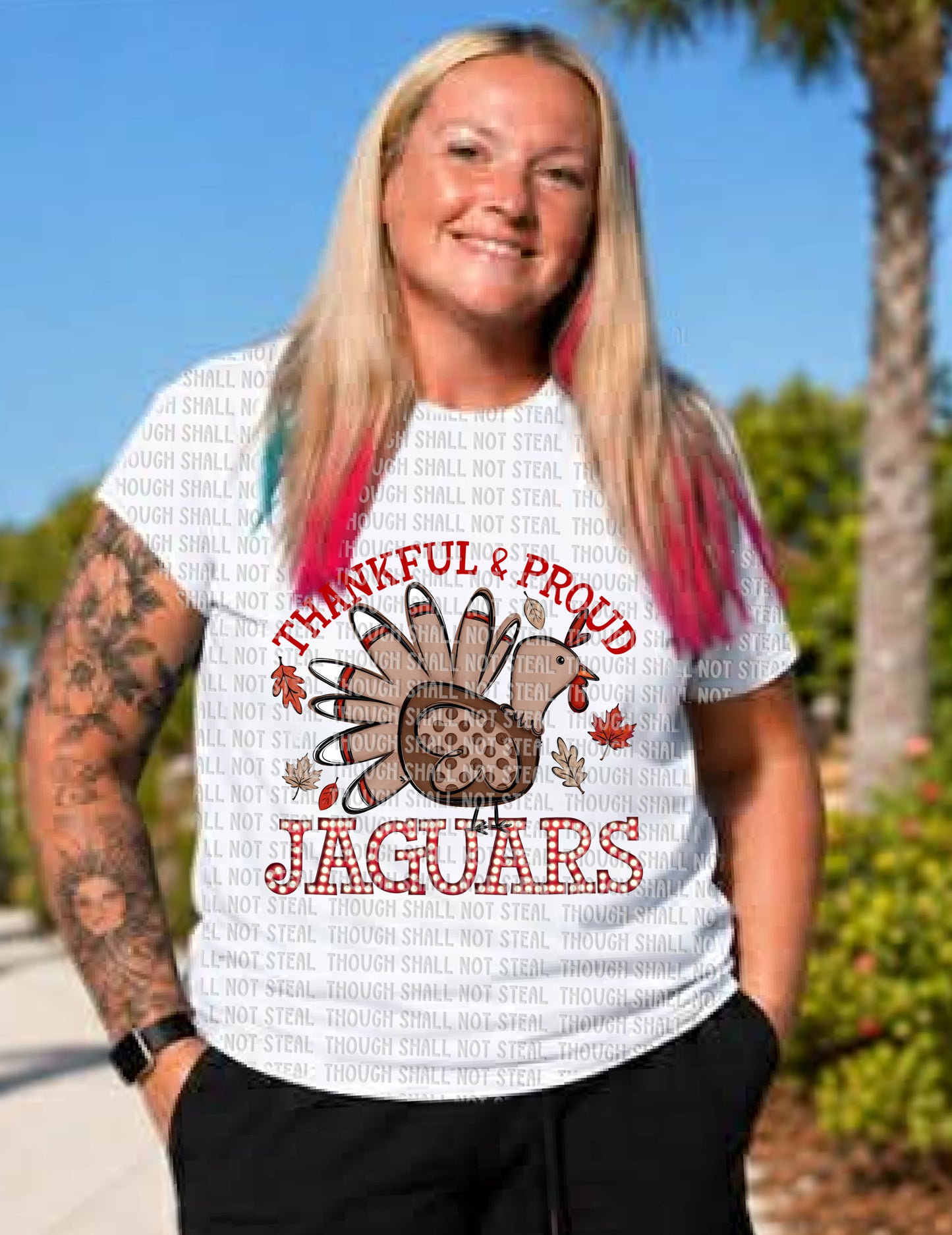 58-45 Jaguars - Thankful & Proud tee