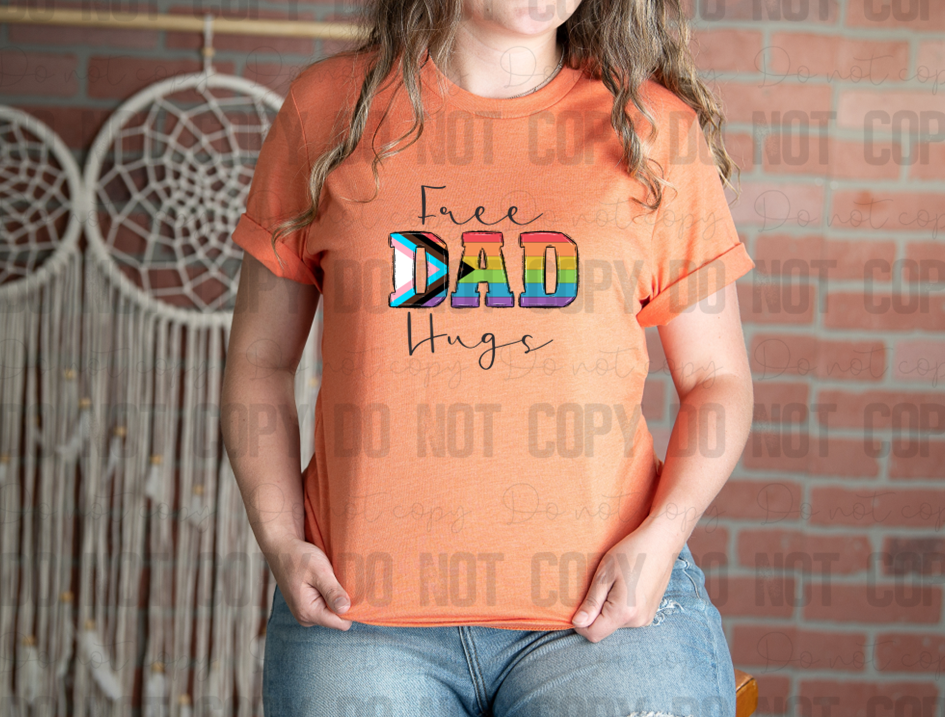 58-46 Free Dad Hugs Progressive Completed Tee