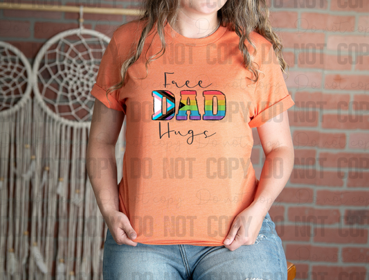 58-46 Free Dad Hugs Progressive Completed Tee