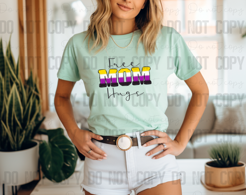 58-53 Free Mom Hugs Nonbinary Completed Tee