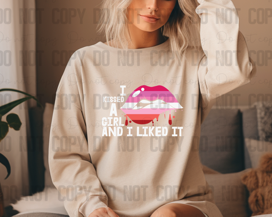 58-99 I Kissed A Girl And I Liked It Lesbian Completed Tee