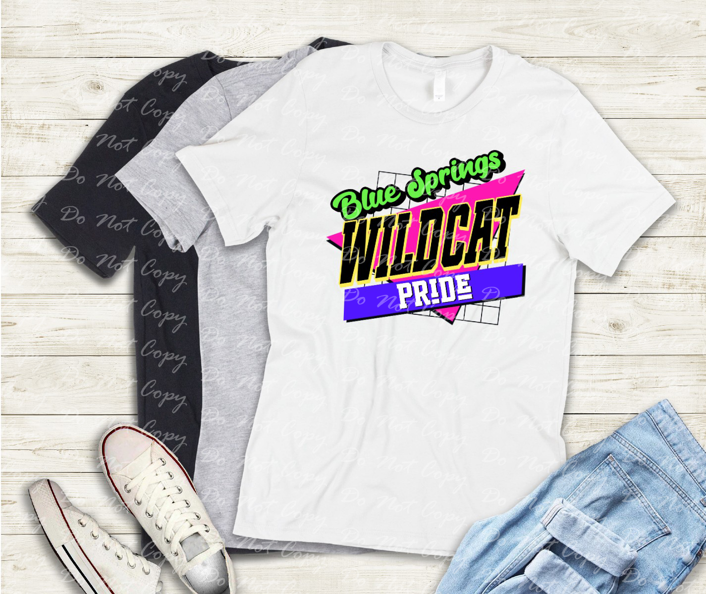 59-01 Blue Springs Wildcat Pride Retro Mock