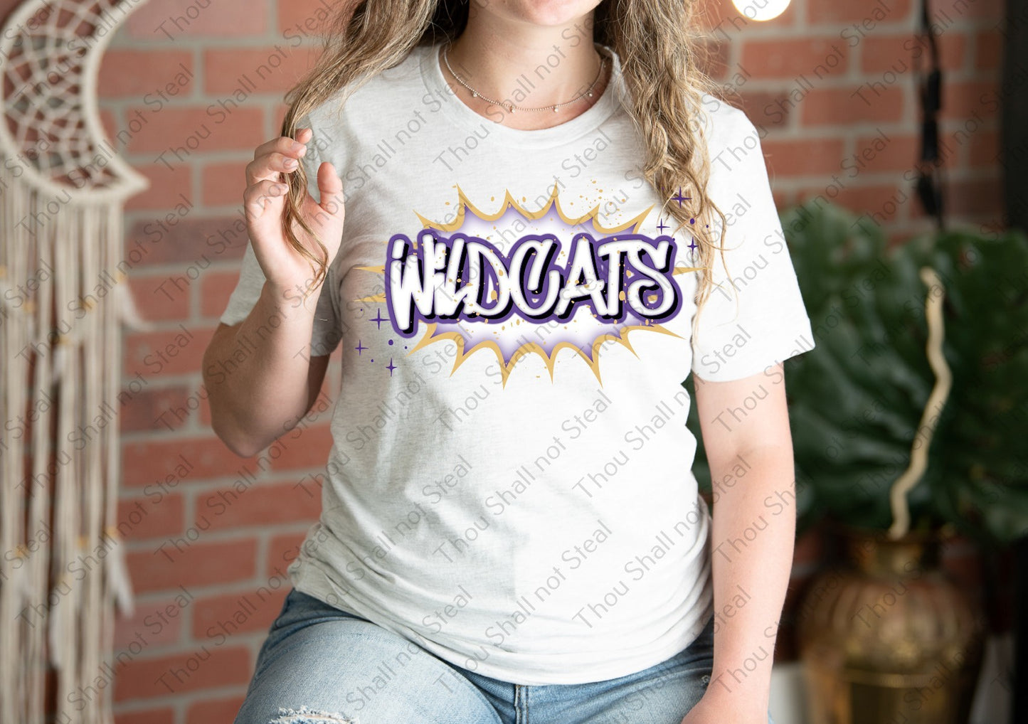 59-14 B Graffiti Burst - Wildcats tee