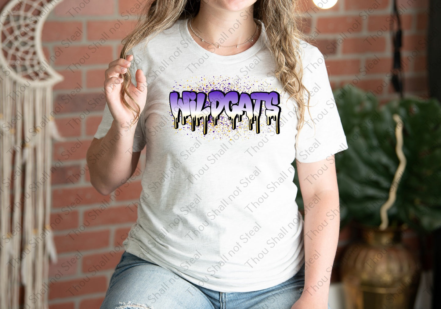 59-15 Wildcats - Gradient Drip tee