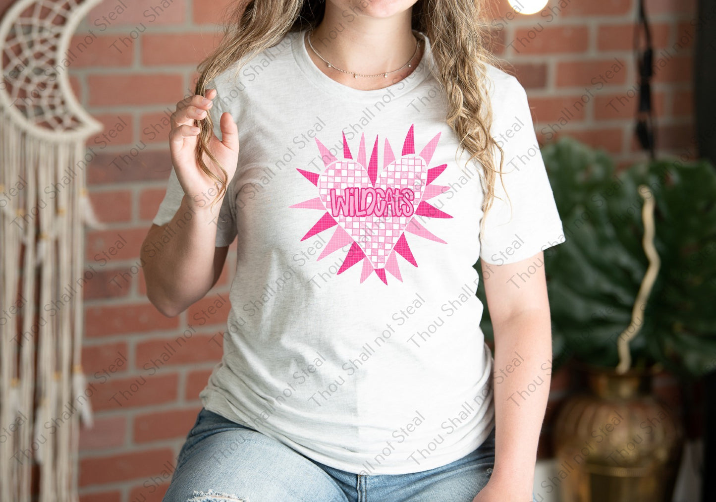 59-21 Wildcats - Valentine_s Heart Burst tee