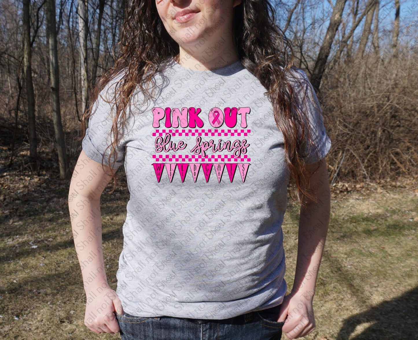 59-41 Blue Springs Wildcats - Pink Out Schools tee