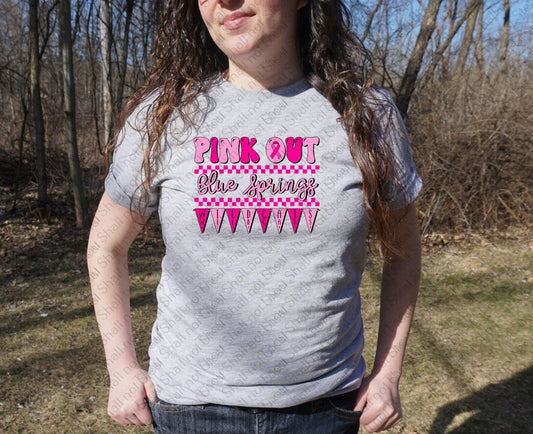 59-41 Blue Springs Wildcats - Pink Out Schools tee
