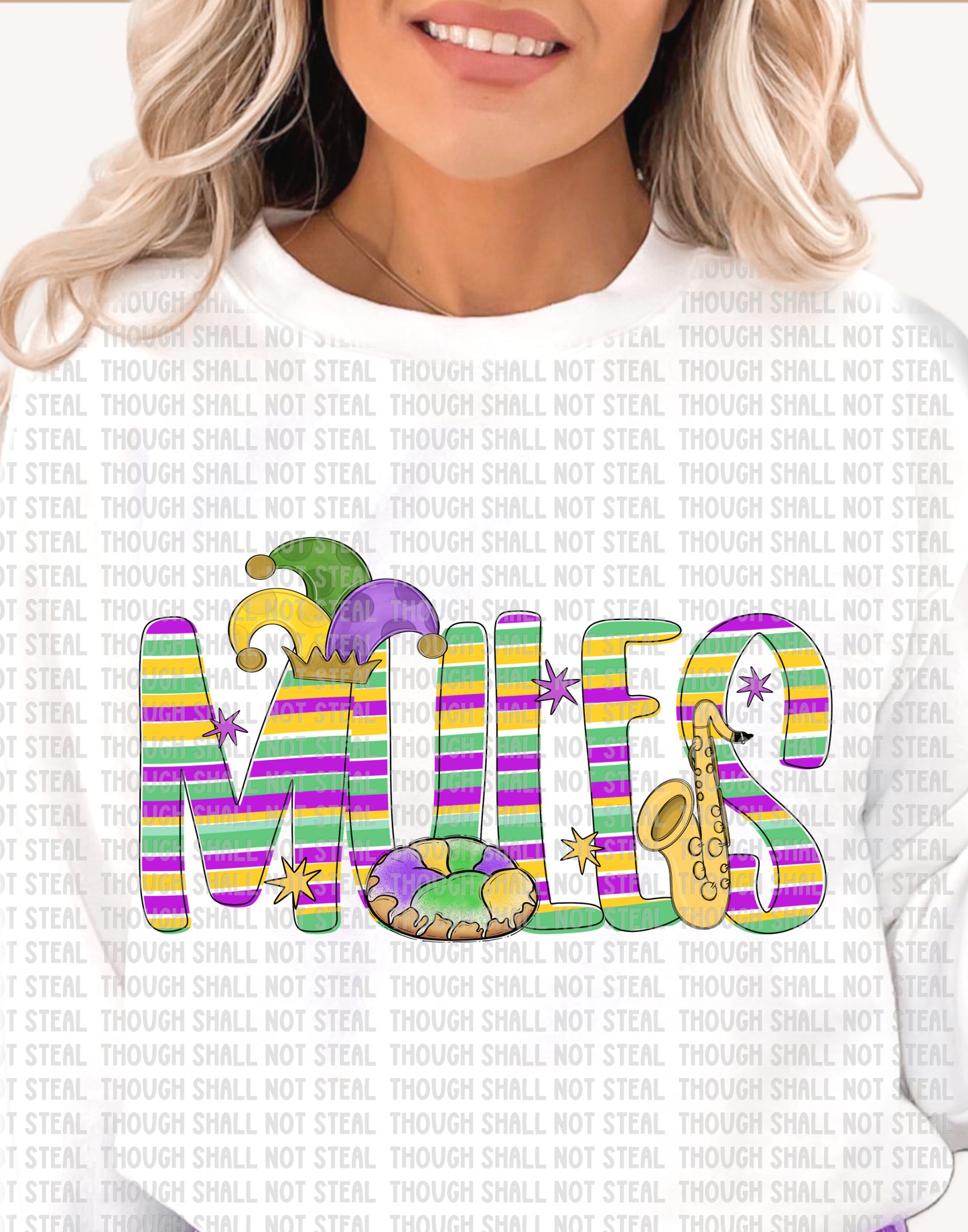 60-06 Lathrop Mules Mardi Gras tee