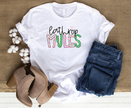 60-15 Mules - Colorful Print tee