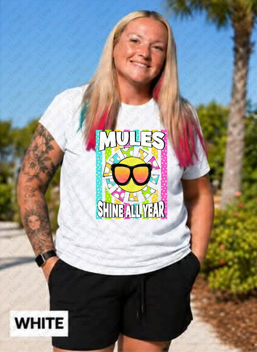 60-28 Mules Stars Stripes Cheetah Print tee