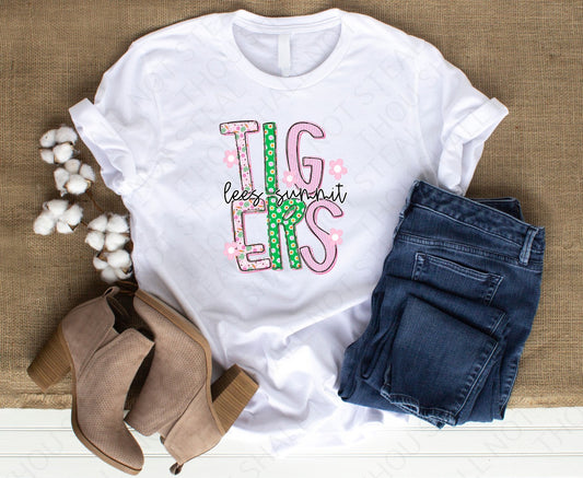 61-23 Tigers - Colorful Print tee