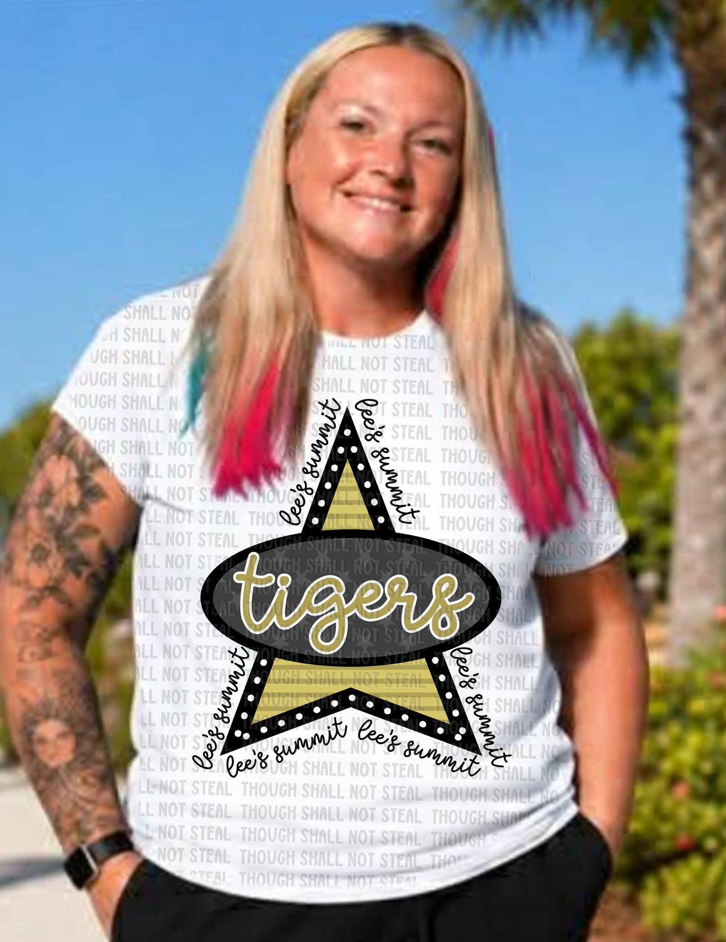 61-42 Tigers - Retro Triangle Logo tee