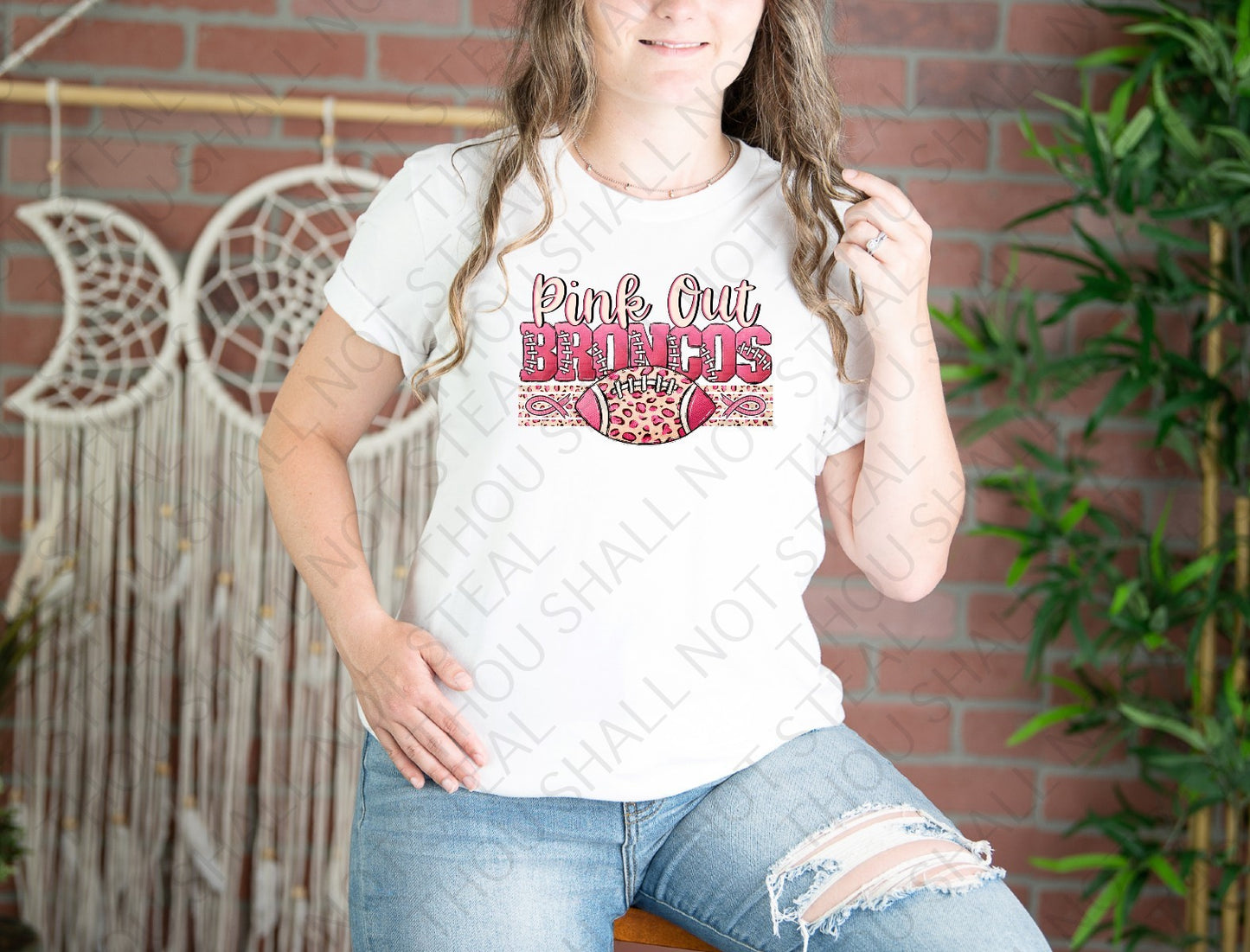 62-11 Pink Out Broncos tee