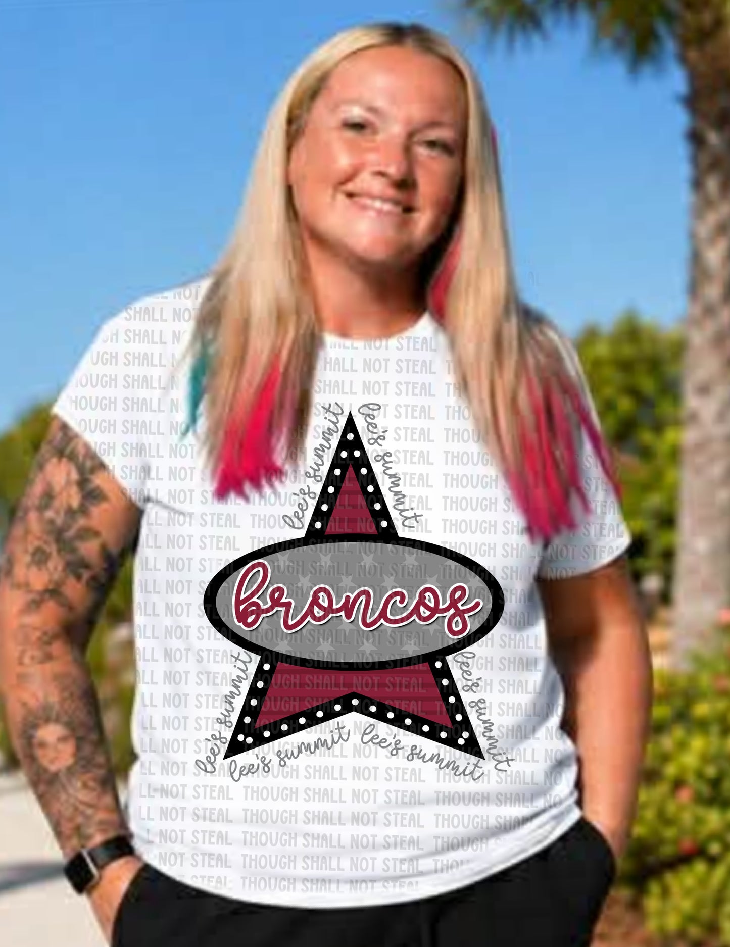 62-42 Broncos - Retro Triangle Logo tee