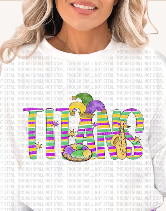 63-08 Lee's Summit West Titans Mardi Gras tee