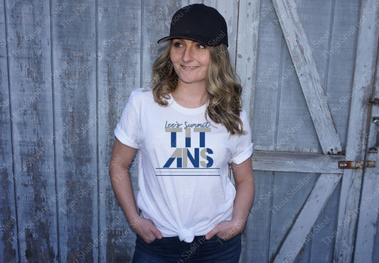 63-25 Lee_s Summit Titans-2 tone Retro tee