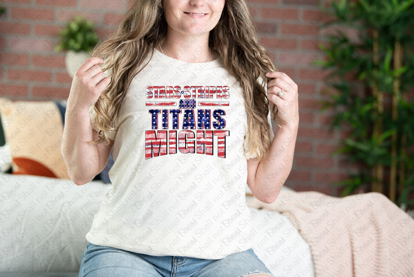 63-35 Titans - Stars, stripes, and might tee