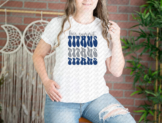 63-39 Lee_s Summit Titans - wavy text tee