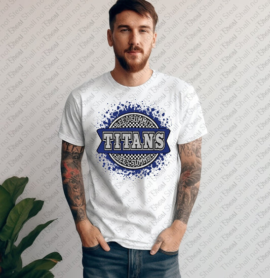 63-40 Lee_s Summit Titans - Checkered Circle tee