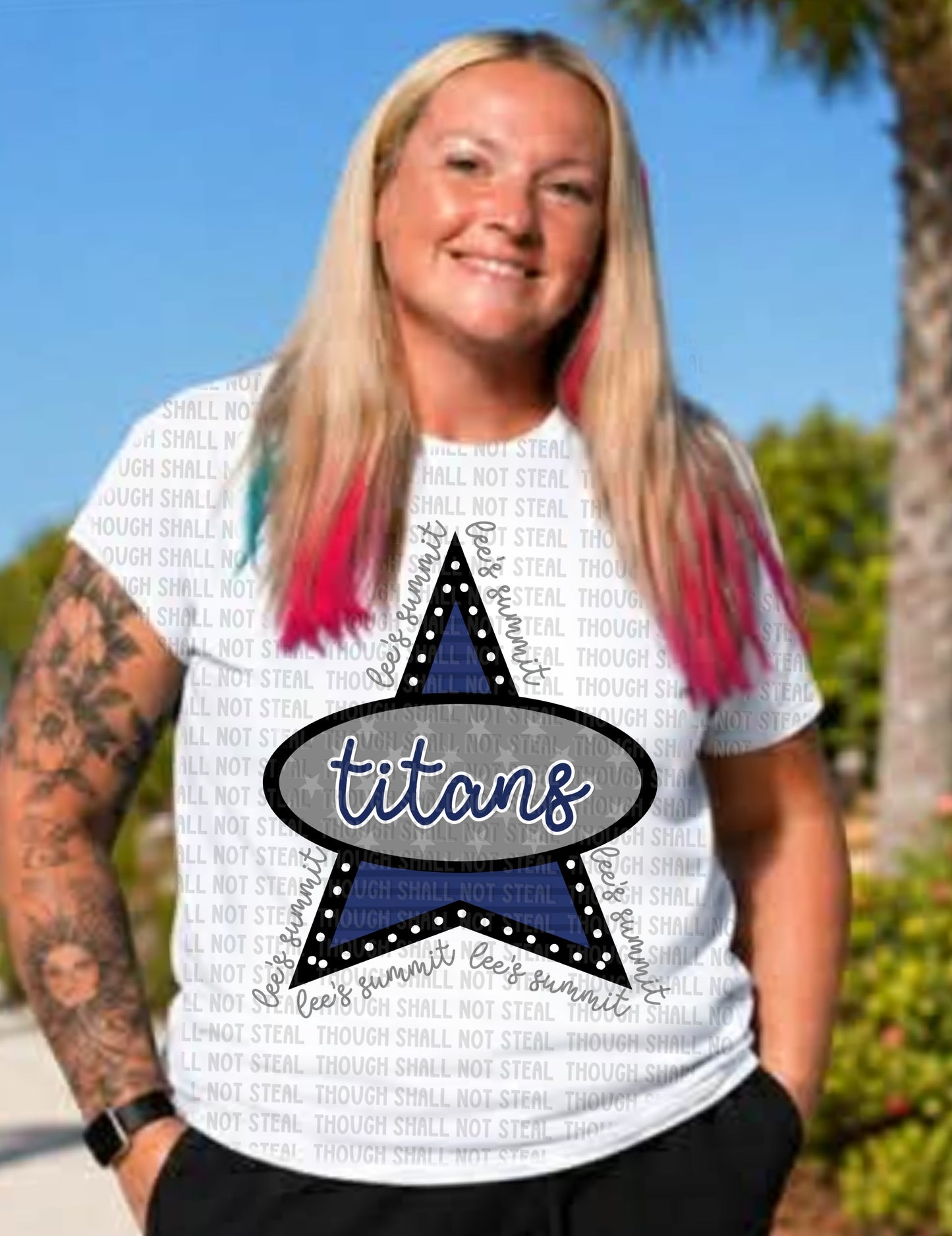 63-42 Titans - Retro Triangle Logo tee