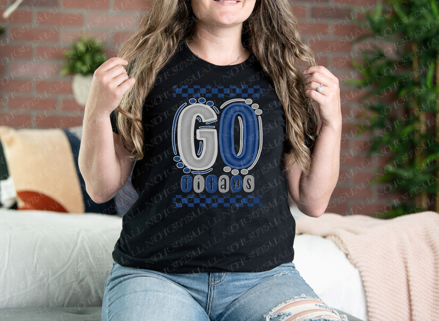 63-43 Go Titans tee