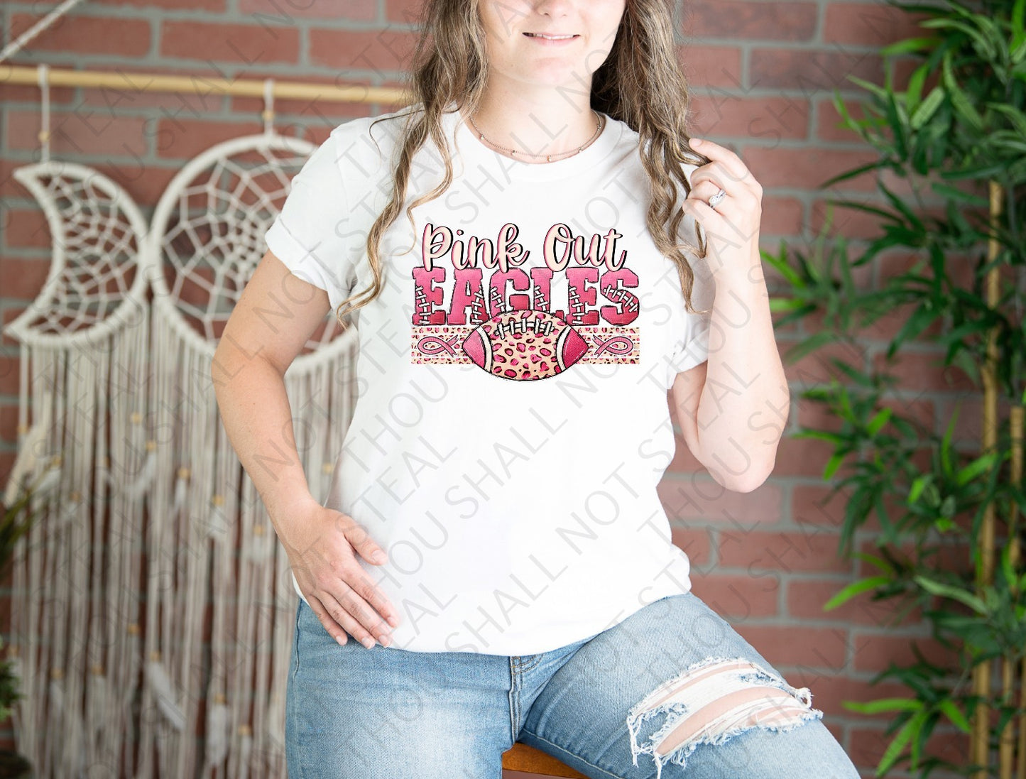 64-06 Pink Out Eagles tee