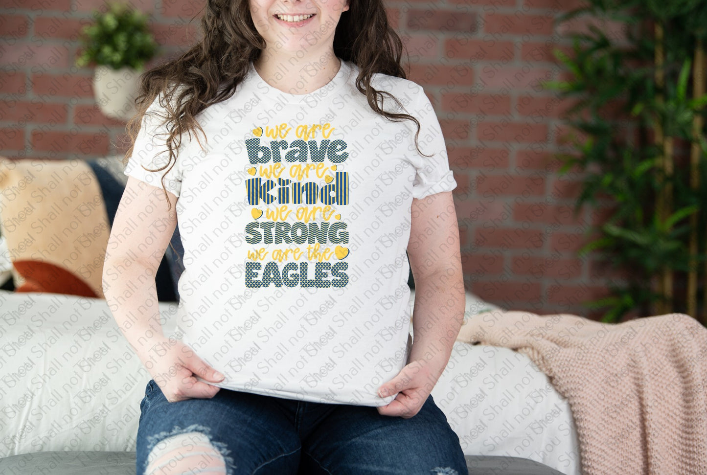 64-24 Brave Kind Strong Eagles tee