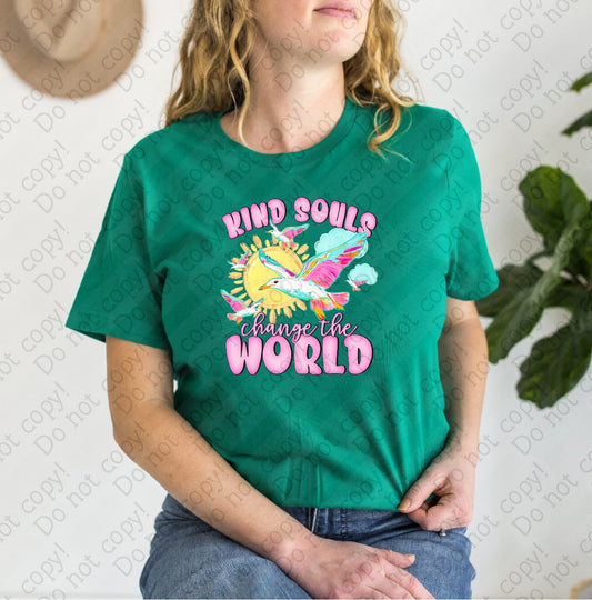 D-110 Kind souls change the world tee