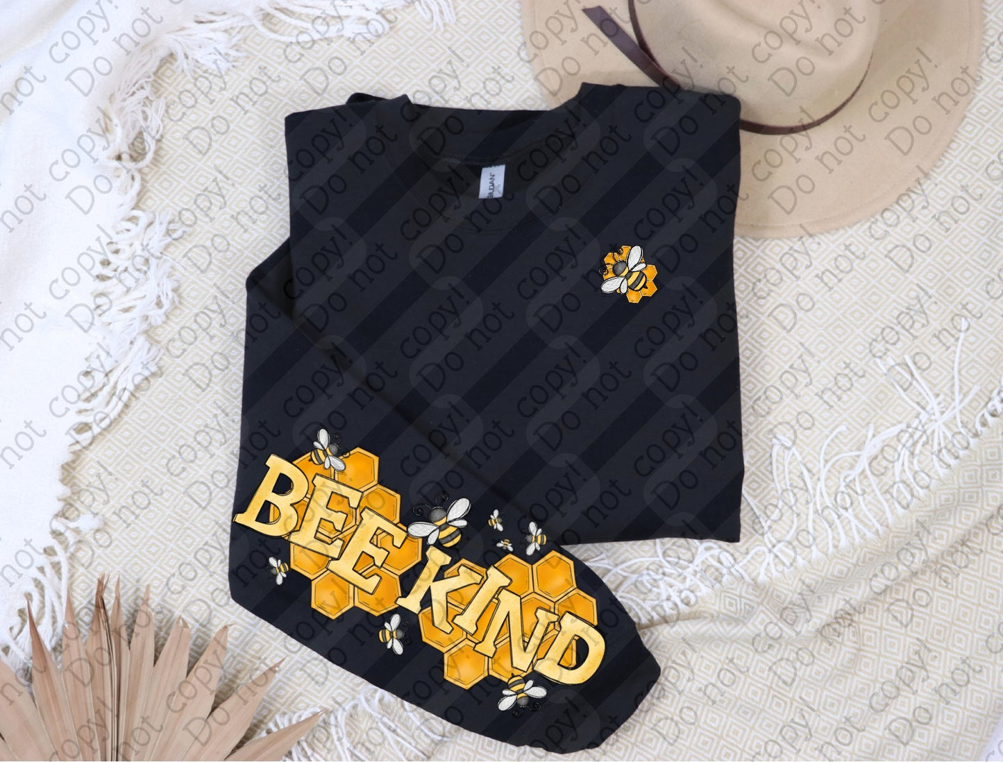 D-120 C Bee Kind (Long Sleeve Only) Sleeve and Pocket Design tee