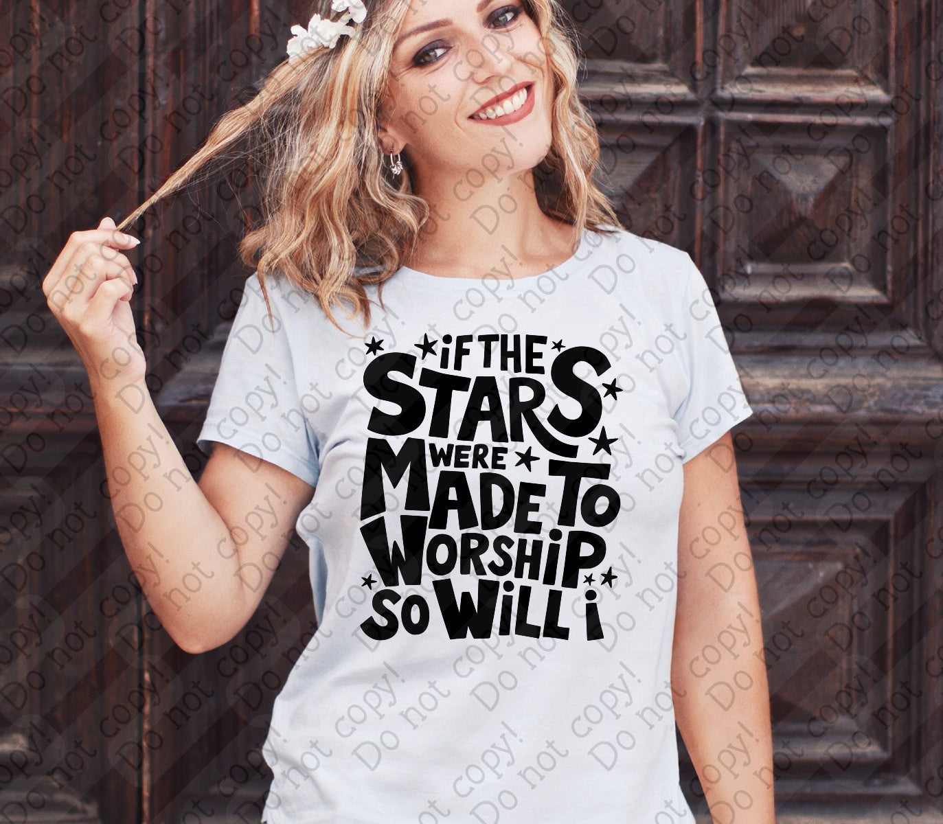 D-124 A Black - If the stars were made to worship tee